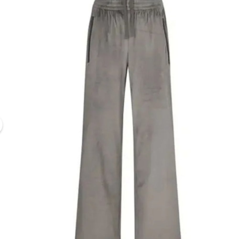 NWT Skims Velour Track Pants Wide Leg Gunmetal Grey M